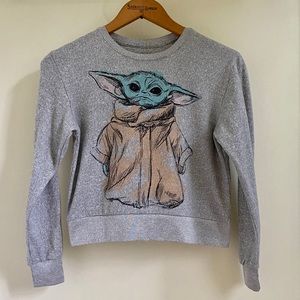 Star Wars Mandalorian Grogu long sleeve top women’s XS